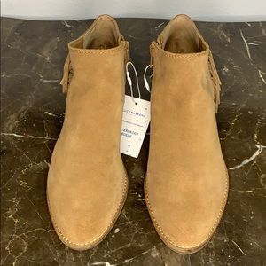 Lucky Brand waterproof suede tan booties - 8M